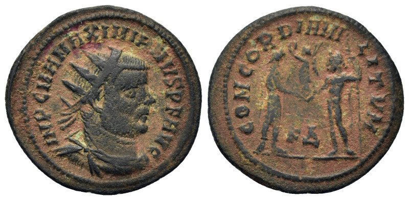 Maximianus (286-305). Æ Radiate (22,5mm, 2.9g). Cyzicus. Radiate, draped and cui...