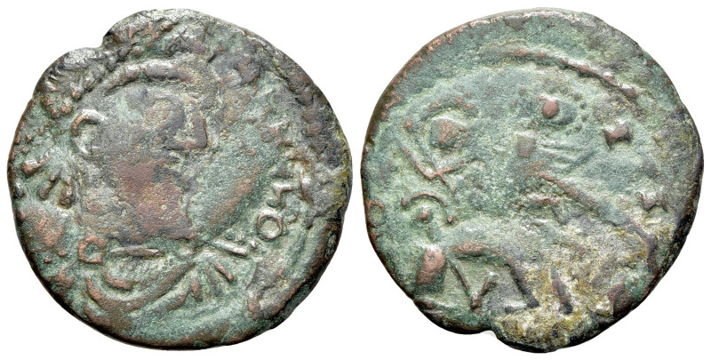 Constantius II (347-361). Contemporary barbaric imitation. Æ Follis (20mm, 3.15g...