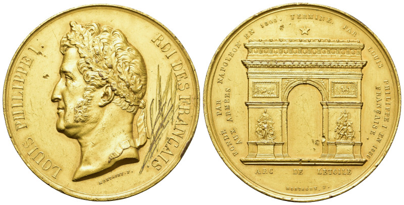 France. Louis Philippe I (1830-1848). Triumph arch medal 1836. (52,6mm, 75,2g).