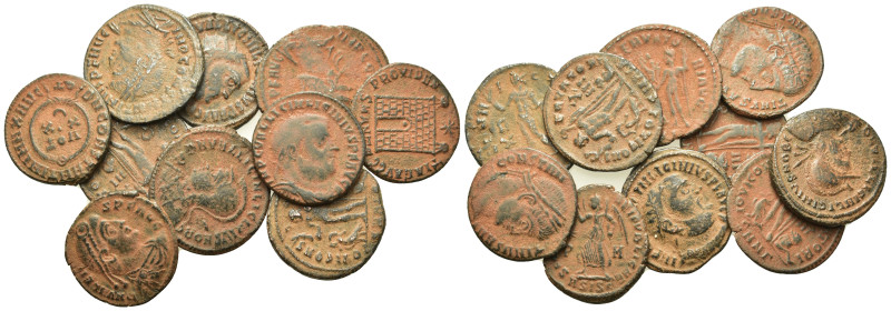 Lot of 10 Roman Imperial Æ coins, to be catalog. Lot sold as is, no return.