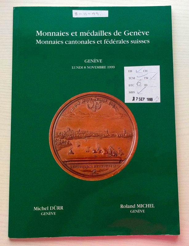 Michel R. Durr M. Monnaies et Medailles de Geneve. Monnaies Cantonales et Federa...