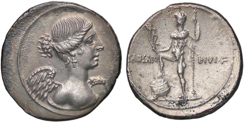 ROMANE IMPERIALI - Augusto (27 a.C.-14 d.C.) - Denario B. 117; C. 60 (AG g. 3,73...