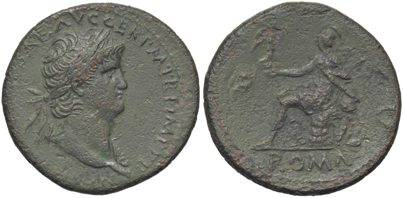 ROMANE IMPERIALI - Nerone (54-68) - Sesterzio C. 278 (AE g. 23,14)

Status: BB...