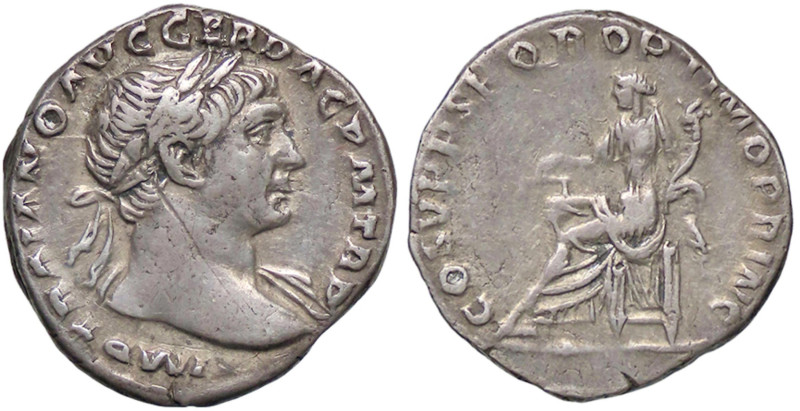 ROMANE IMPERIALI - Traiano (98-117) - Denario C. 86 (AG g. 3,14)

Status: BB+