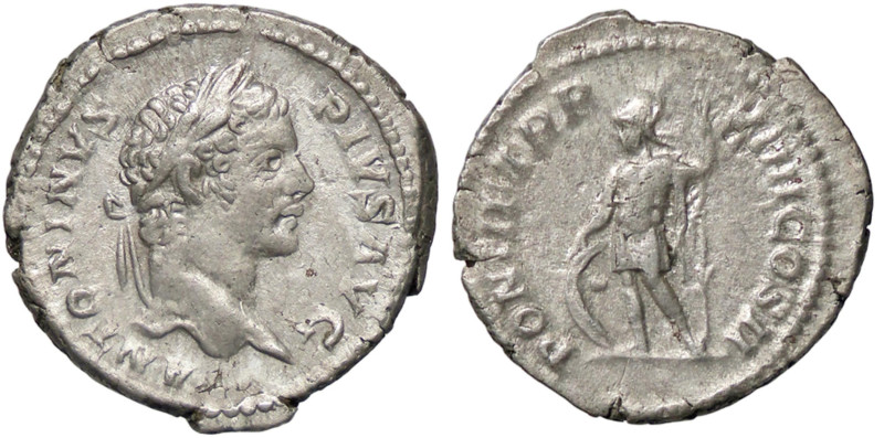 ROMANE IMPERIALI - Caracalla (198-217) - Denario (AG g. 3,37)

Status: BB+/BB