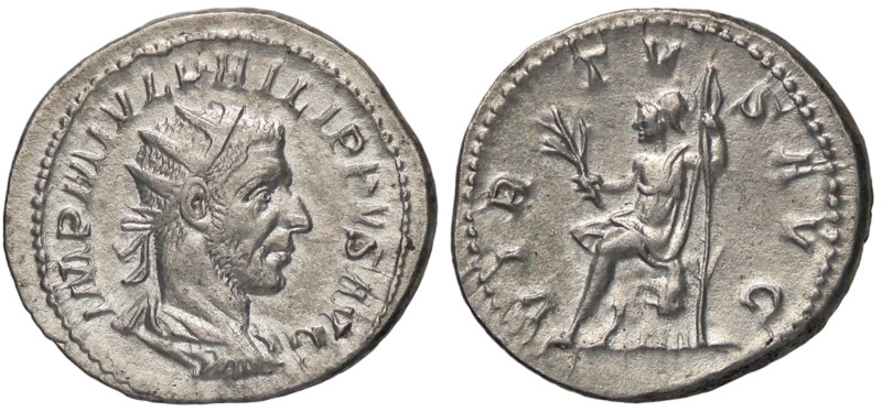 ROMANE IMPERIALI - Filippo I (244-249) - Antoniniano C. 240; RIC 53 (AG g. 4,94)...