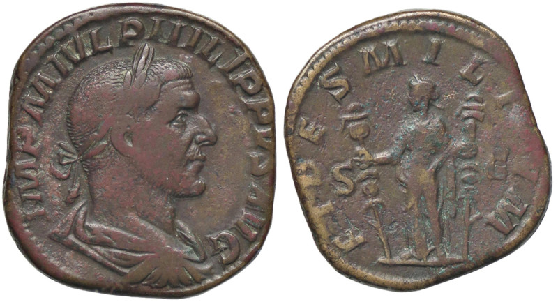 ROMANE IMPERIALI - Filippo I (244-249) - Sesterzio C. 59; RIC 172 (AE g. 18,3)
...