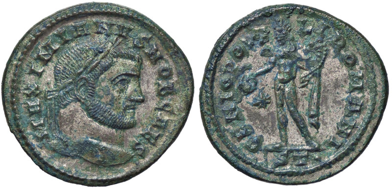 ROMANE IMPERIALI - Galerio Massimiano (305-311) - Follis C. 87 (MI g. 10,89) Sed...