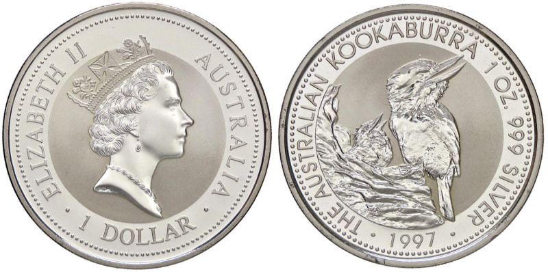 ESTERE - AUSTRALIA - Elisabetta II (1952-2022) - Dollaro 1997 - Kookaburra AG
...