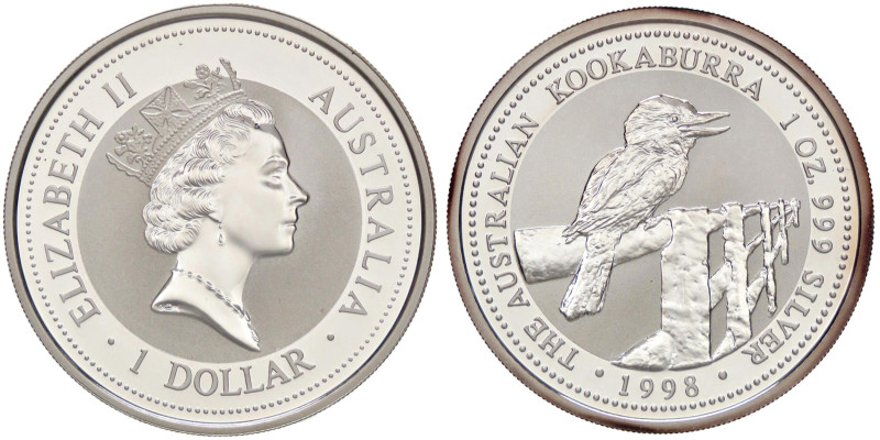 ESTERE - AUSTRALIA - Elisabetta II (1952-2022) - Dollaro 1998 - Kookaburra Kr. 3...