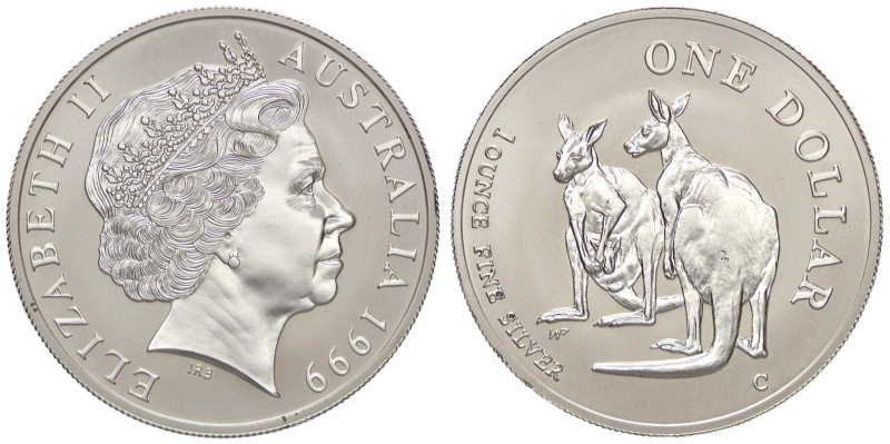 ESTERE - AUSTRALIA - Elisabetta II (1952-2022) - Dollaro 1999 - Canguro AG

St...