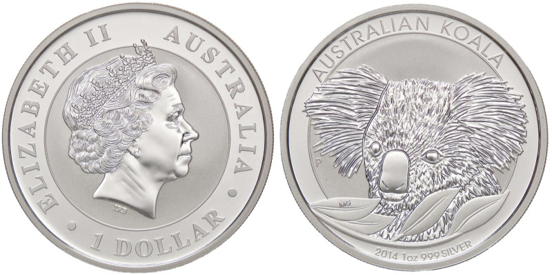 ESTERE - AUSTRALIA - Elisabetta II (1952-2022) - Dollaro 2014 - Koala AG

Stat...