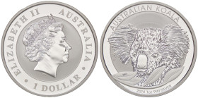 ESTERE - AUSTRALIA - Elisabetta II (1952-2022) - Dollaro 2014 - Koala   AG