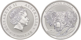 ESTERE - AUSTRALIA - Elisabetta II (1952-2022) - Dollaro 2014 - Koala   AG