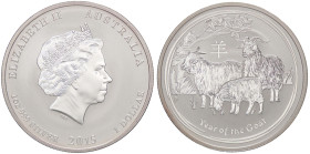 ESTERE - AUSTRALIA - Elisabetta II (1952-2022) - Dollaro 2015 - Anno della capra   AG