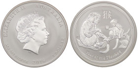 ESTERE - AUSTRALIA - Elisabetta II (1952-2022) - Dollaro 2016 - Anno della scimmia   AG