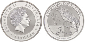 ESTERE - AUSTRALIA - Elisabetta II (1952-2022) - Dollaro 2016 - Kokaburra   AG