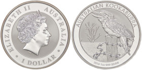 ESTERE - AUSTRALIA - Elisabetta II (1952-2022) - Dollaro 2016 - Kookaburra   AG