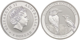 ESTERE - AUSTRALIA - Elisabetta II (1952-2022) - Dollaro 2017 - Kookaburra Kr. 1296  AG