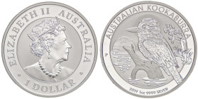 ESTERE - AUSTRALIA - Elisabetta II (1952-2022) - Dollaro 2019 - Kookaburra Kr. 1296  AG