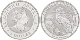 ESTERE - AUSTRALIA - Elisabetta II (1952-2022) - Dollaro 2019 - Kookaburra Kr. 1296  AG