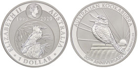 ESTERE - AUSTRALIA - Elisabetta II (1952-2022) - Dollaro 2020 - Kookaburra Kr. 1296  AG