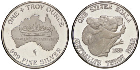 ESTERE - AUSTRALIA - Elisabetta II (1952-2022) - Oncia 1999 - Koala   AG