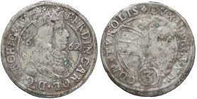 ESTERE - AUSTRIA - Ferdinando Carlo (1632-1662) - 3 Kreuzer 1662   AG