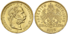 ESTERE - AUSTRIA - Francesco Giuseppe (1848-1916) - 20 Corone 1892 Kr. 2269  (AU g. 6,45)Riconio