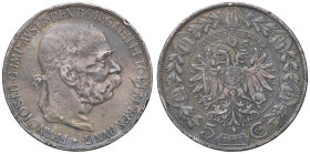 ESTERE - AUSTRIA - Francesco Giuseppe (1848-1916) - 5 Corone 1907 Kr. 2807  AG  Colpetti