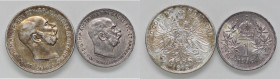 ESTERE - AUSTRIA - Francesco Giuseppe (1848-1916) - 2 Corone 1912 Kr. 2821  AG  Assieme a corona 1916 - Lotto di 2 monete