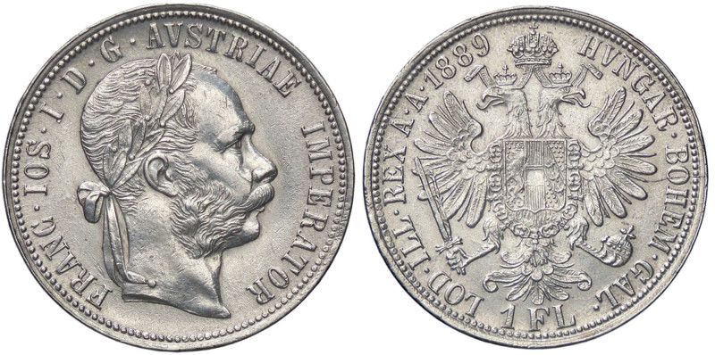 ESTERE - AUSTRIA - Francesco Giuseppe (1848-1916) - Fiorino 1889 Kr. 2222 AG Seg...