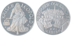 ESTERE - AUSTRIA - Seconda Repubblica (1945) - 100 Scellini 1993 - Leopoldo I Kr. 3009  AG  In confezione