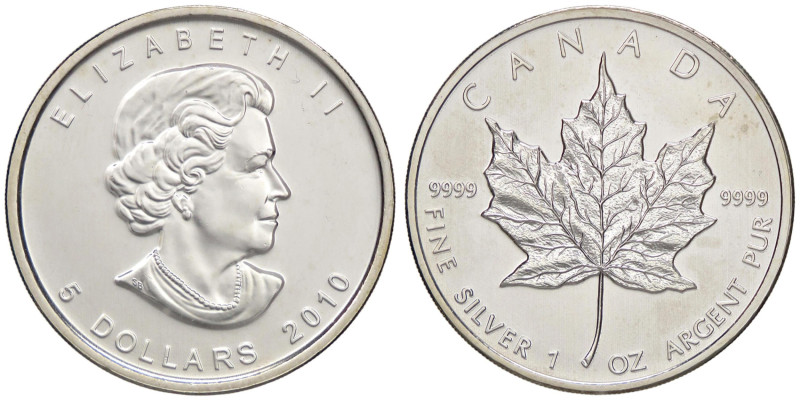 ESTERE - CANADA - Elisabetta II (1952-2022) - 5 Dollari 2010 AG

Status: FDC