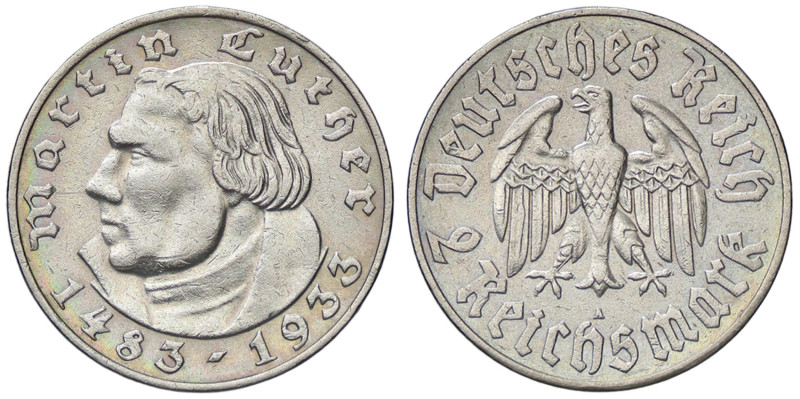 ESTERE - GERMANIA - Terzo Reich (1933-1945) - 2 Marchi 1933 A Kr. 79 AG Segnetti...