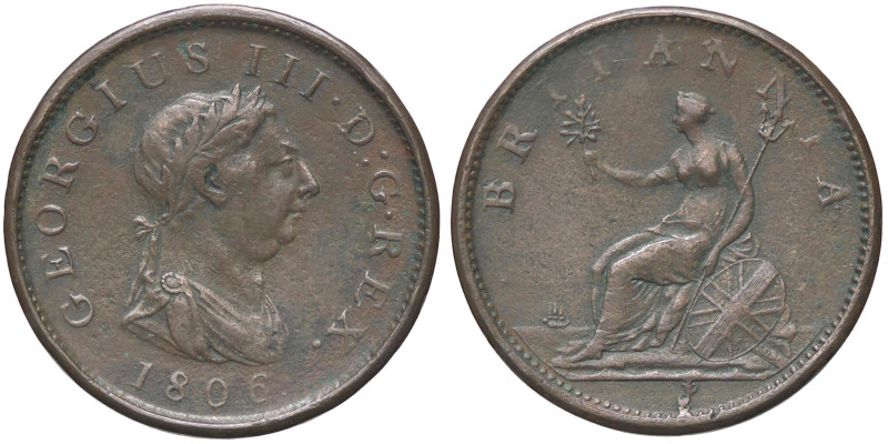 ESTERE - GRAN BRETAGNA - Giorgio III (1760-1820) - Penny 1806 Kr. 663 CU

Stat...