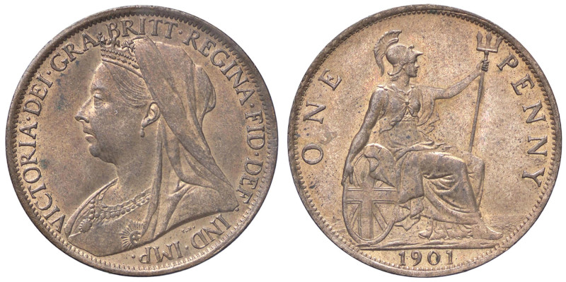 ESTERE - GRAN BRETAGNA - Vittoria (1837-1901) - Penny 1901 Kr. 790 CU Rame rosso...