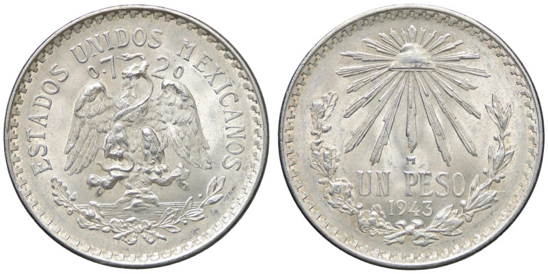 ESTERE - MESSICO - Repubblica (1823) - Peso 1943 Kr. 455 AG

Status: qFDC