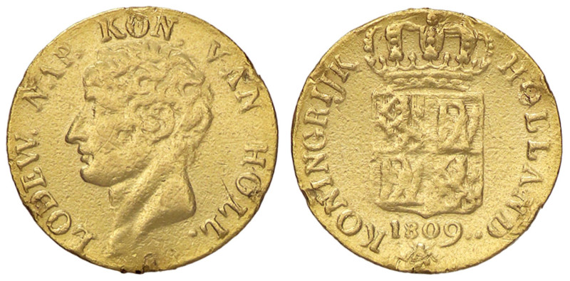 ESTERE - OLANDA - Luigi Napoleone (1806-1810) - Ducato 1809 Kr. 38 R (AU g. 3,42...