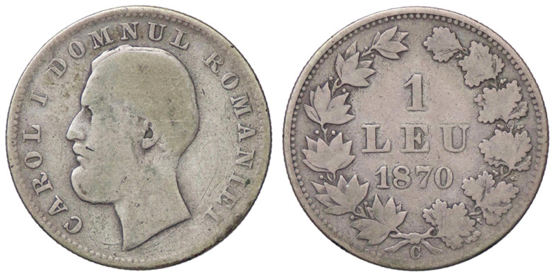 ESTERE - ROMANIA - Carlo I (1866-1914) - Leu 1870 C Kr. 6 R AG

Status: MB