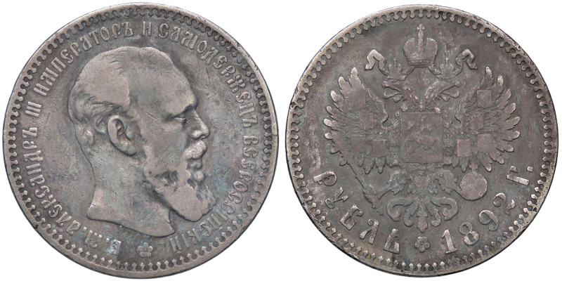 ESTERE - RUSSIA - Alessandro III (1881-1894) - Rublo 1892 Kr. 46 AG

Status: m...