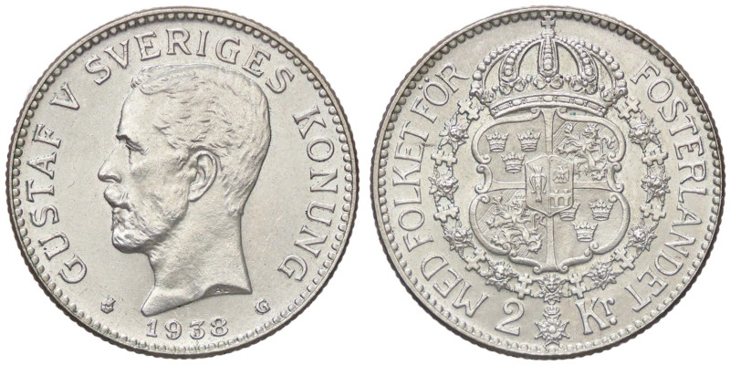 ESTERE - SVEZIA - Gustavo V (1907-1950) - 2 Corone 1938 Kr. 787 AG

Status: qF...