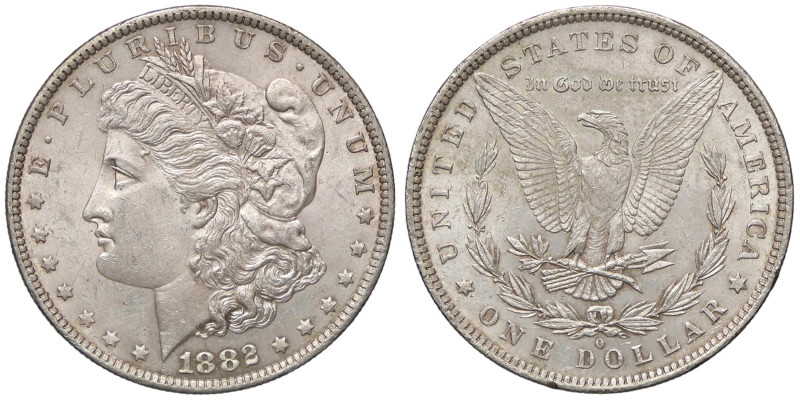 ESTERE - U.S.A. - Dollaro 1882 O - Morgan Kr. 110 AG Colpetto al ciglio

Statu...