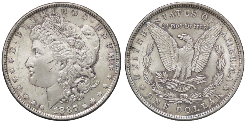 ESTERE - U.S.A. - Dollaro 1887 - Morgan Kr. 110 AG Segno sul volto

Status: SP...