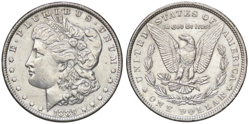 ESTERE - U.S.A. - Dollaro 1889 - Morgan Kr. 110 AG Segnetti

Status: qSPL