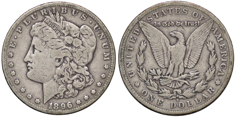 ESTERE - U.S.A. - Dollaro 1896 S - Morgan Kr. 110 R AG

Status: meglio di MB