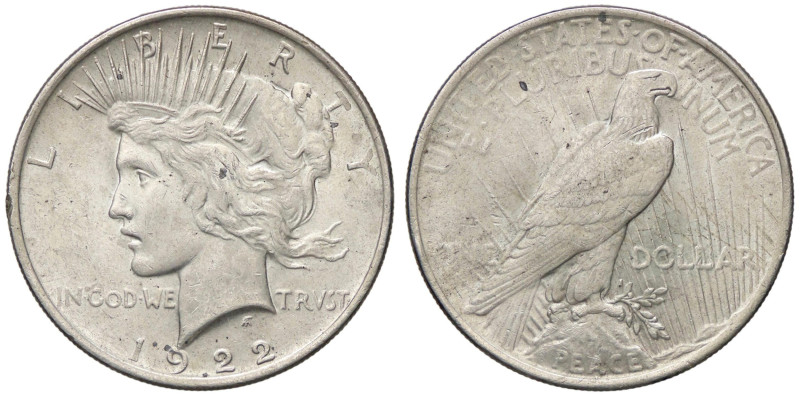 ESTERE - U.S.A. - Dollaro 1922 - Pace Kr. 150 AG

Status: SPL+