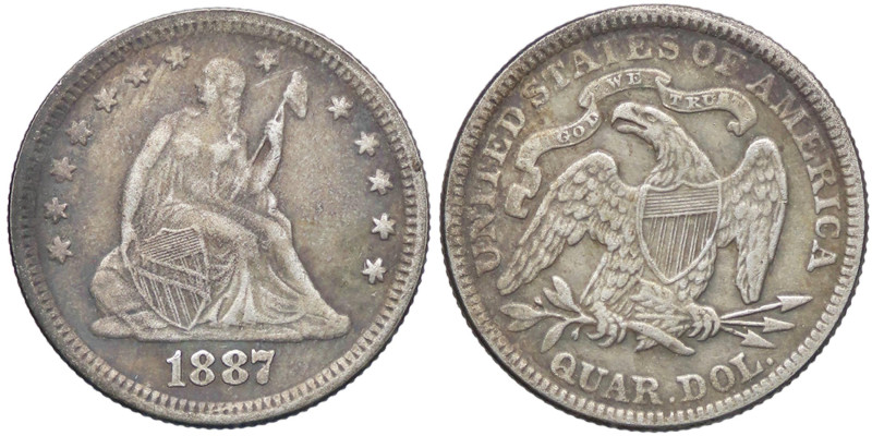 ESTERE - U.S.A. - Quarto di dollaro 1887 S Kr. A98 AG

Status: qBB