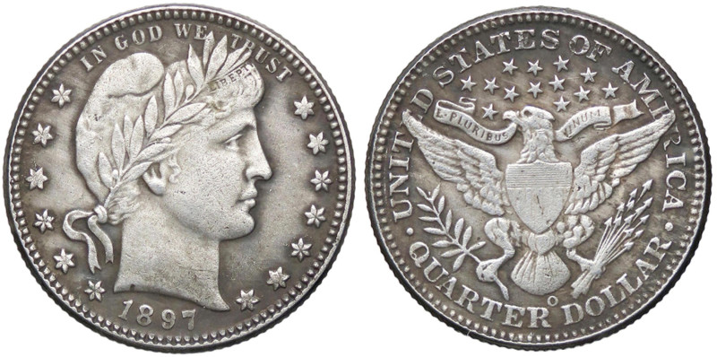 ESTERE - U.S.A. - Quarto di dollaro 1897 O Kr. 114 AG

Status: BB