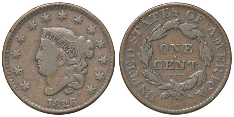 ESTERE - U.S.A. - Cent 1826 - Coronet Kr. 45 R CU

Status: qBB